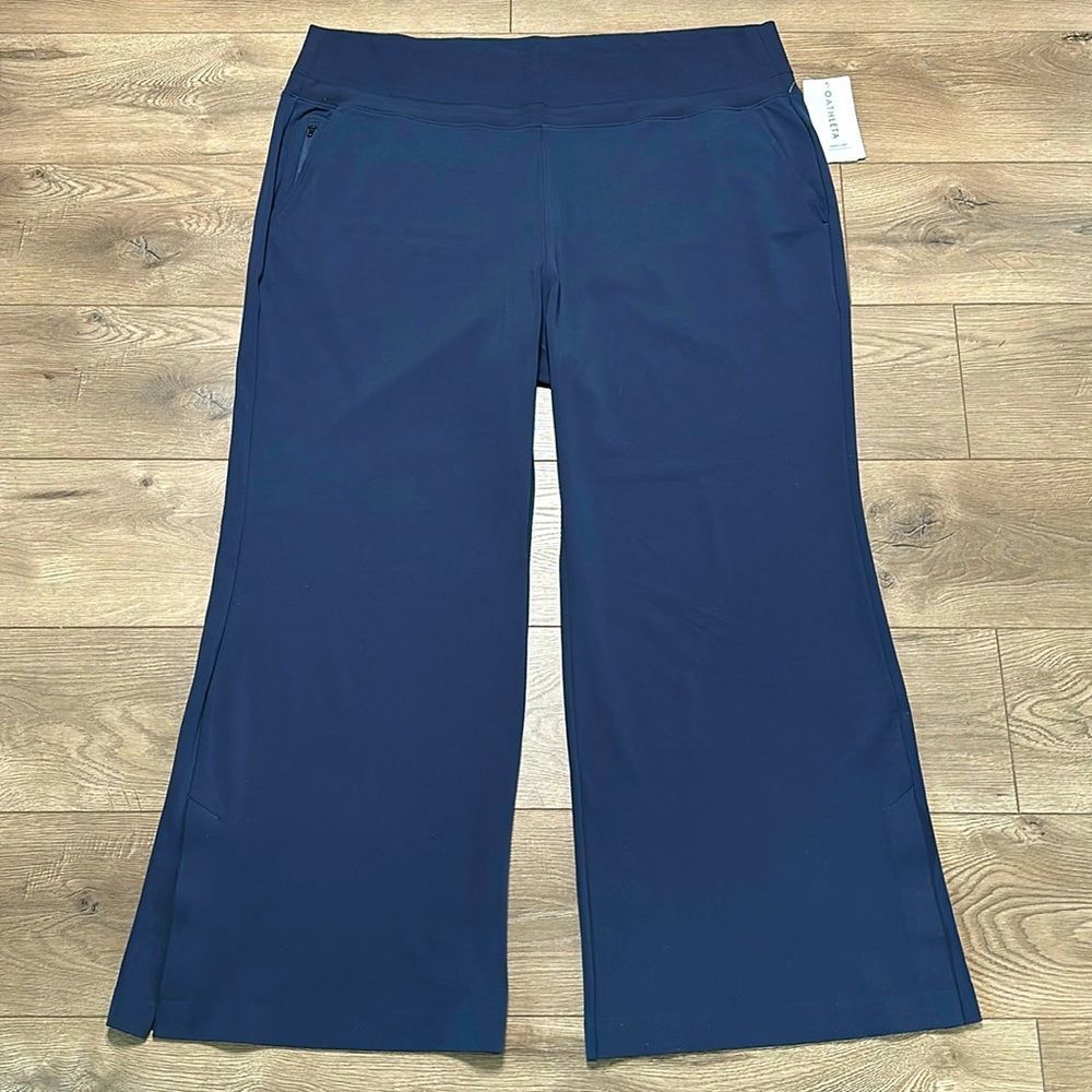 Athleta Venice Navy Blue Wide Leg High Rise Pants Size 3X